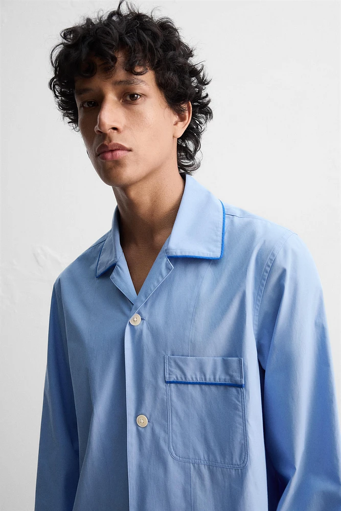 CHEMISE DE PYJAMA CONTRASTÉE