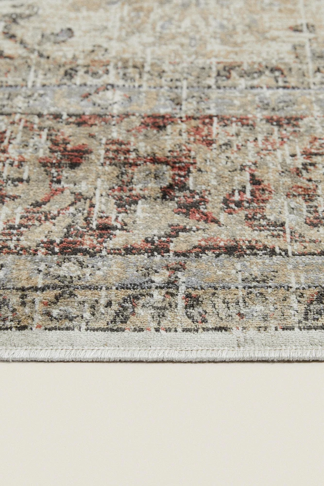 RECTANGULAR VINTAGE-EFFECT RUG