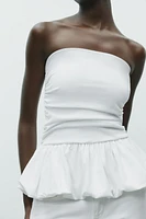 BALLOON STRAPLESS TOP