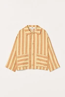 CHEMISE À RAYURES 100 % LIN ÉDITION LIMITÉE