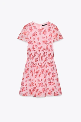 ROBE COURTE À IMPRIMÉ FLEURI