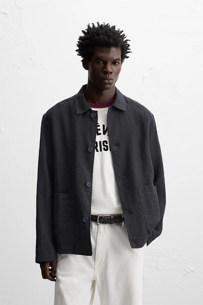 BLOUSON 100 % LIN