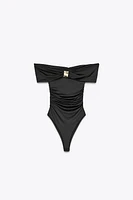 POLYAMIDE BANDEAU BODYSUIT