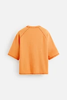 CONTRAST KNIT T-SHIRT