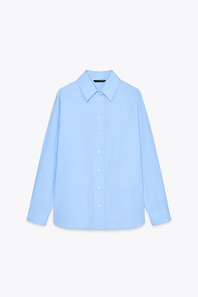 POPLIN SHIRT WITH BACK RING