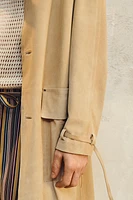 LIMITED EDITION SUEDE LEATHER TRENCH COAT
