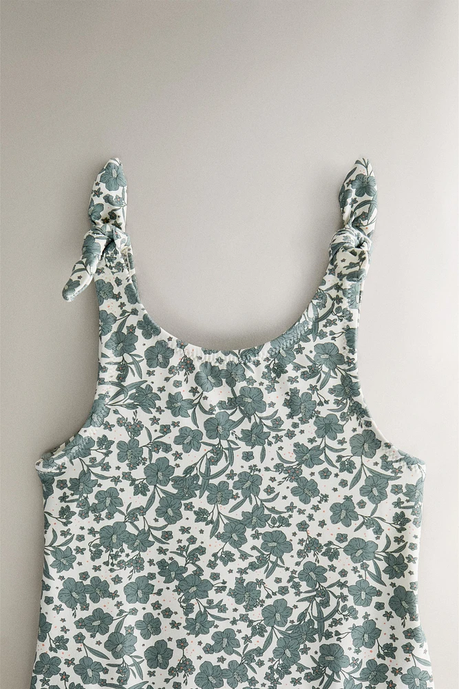 MAILLOT DE BAIN PLAGE ENFANT FLEURS TROPICALES