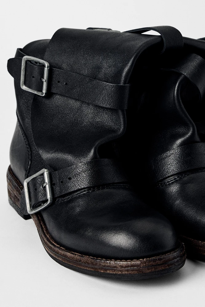 BOTTINES EN CUIR À BOUCLES KATE MOSS X ZARA