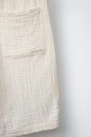 PLAIN TEXTURED SHORTS