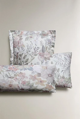 FLORAL PRINT SATEEN PILLOWCASE
