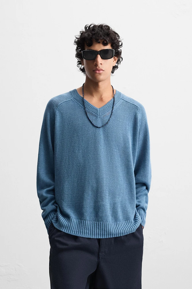 100% LINEN SWEATER