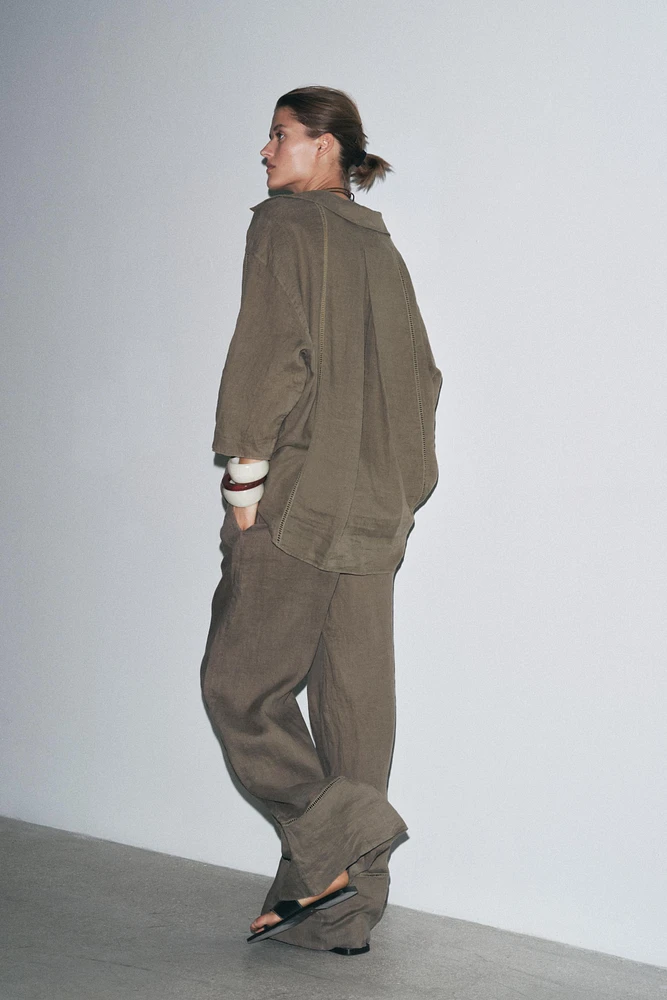 PANTALON LARGE 100 % LIN COLLECTION ZW