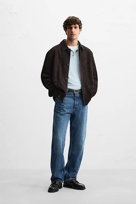 SURCHEMISE EN CUIR DAIM