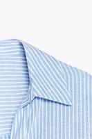 STRIPED LINEN BLEND SHIRT