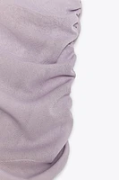 RUCHED TULLE TOP