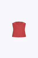 TOP BUSTIER À BOUTONS