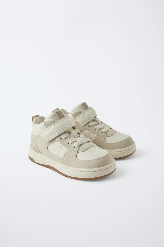 STRAP HIGH-TOP SNEAKERS