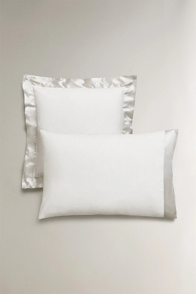 PILLOWCASE WITH SILK BORDER