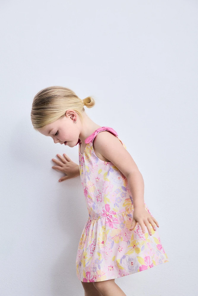 TIED FLORAL DRESS