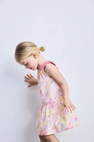 TIED FLORAL DRESS