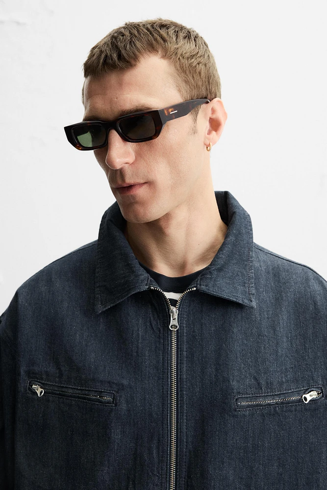 REGULAR FIT ZIPPERED JACKET