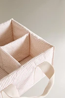 CHILDREN’S SQUARE TABLE ORGANIZER WITH HANDLES