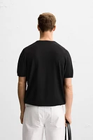 VISCOSE BLEND KNIT T-SHIRT