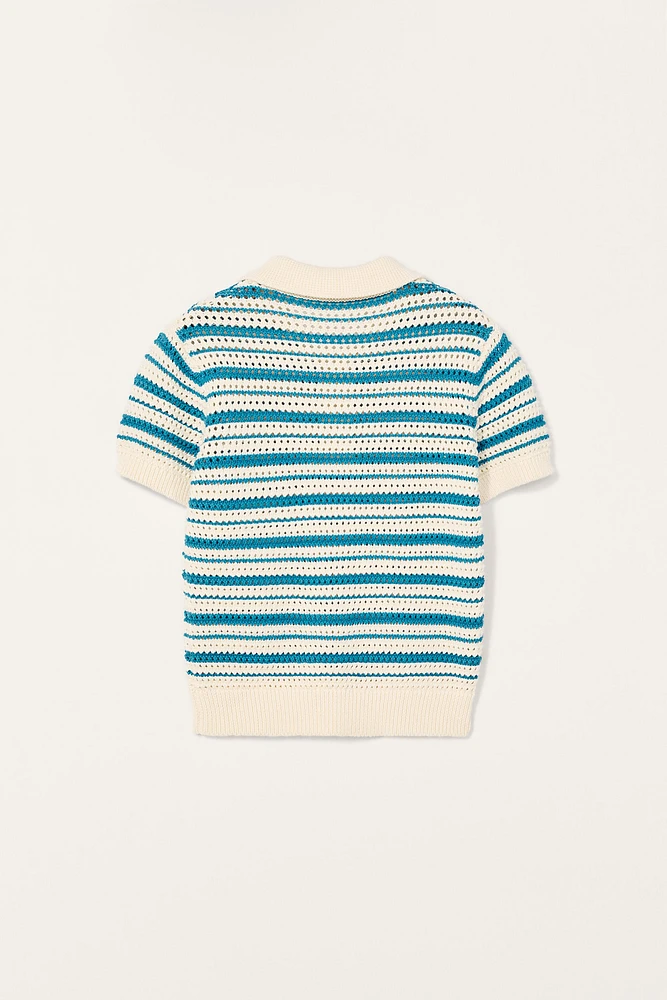 POLO EN MAILLE RAYURES ÉDITION LIMITÉE