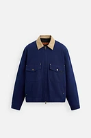 CONTRAST COLLAR JACKET