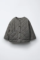 GINGHAM CHECK PADDED JACKET