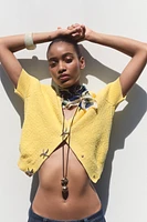 STAR BUTTON KNIT CARDIGAN