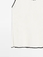 Top crochet bretelles 100 % coton