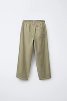 PANTALON DROIT COTON LIN