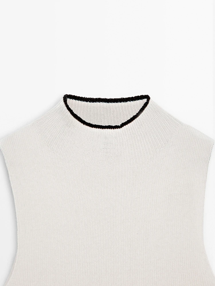 Ribbed cotton blend top - Studio