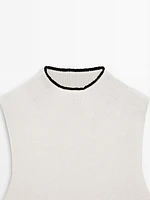 Ribbed cotton blend top - Studio