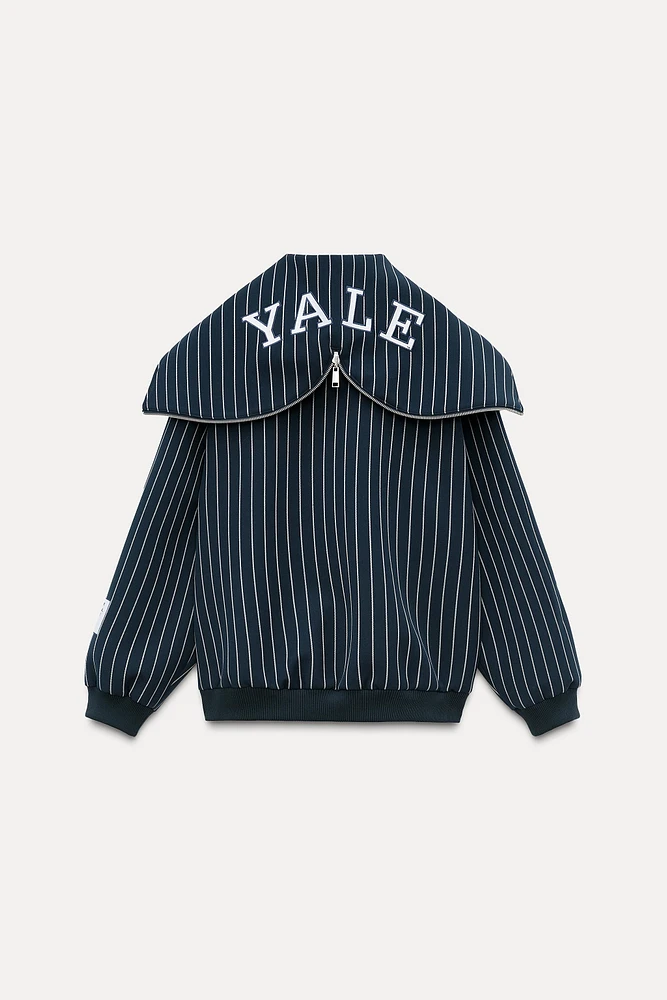 YALE™ STRIPE BOMBER JACKET
