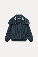 YALE™ STRIPE BOMBER JACKET