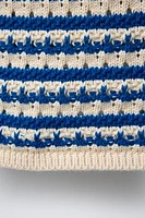HAUT EN MAILLE À RAYURES