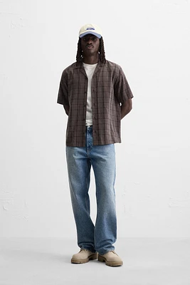 TEXTURED PLAID SHIRT