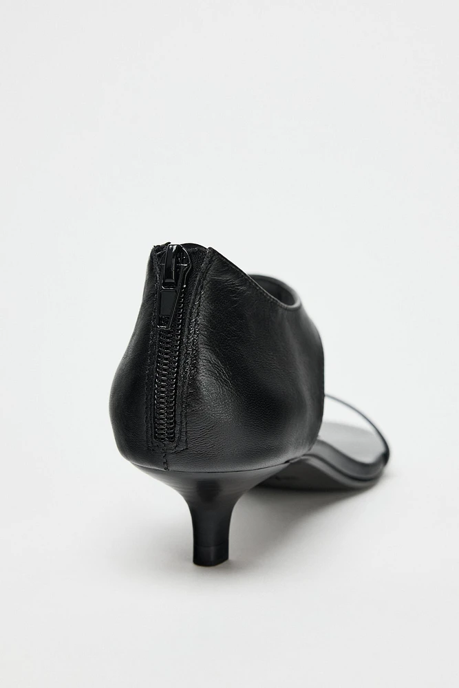 LEATHER KITTEN HEELED SANDALS 50TH ANNIVERSARY