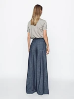 Jean super large taille haute