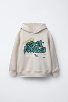 SWEATSHIRT WITH RAISED PRINT
