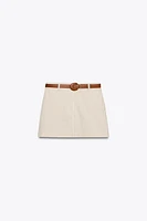 STRIPED BELTED CULOTTES