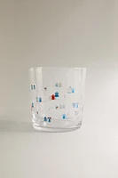 VERRE VERRE RECYCLABLE MOTIF