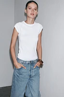 T-SHIRT EN COTON DÉLAVÉ