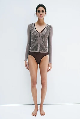FINE KNIT BEADED JACKET