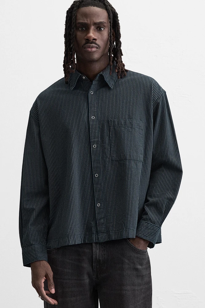 STRIPED DENIM SHIRT