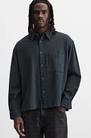 STRIPED DENIM SHIRT