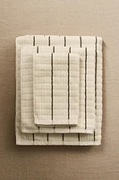 STRIPED TEXTURED BATH TOWEL
