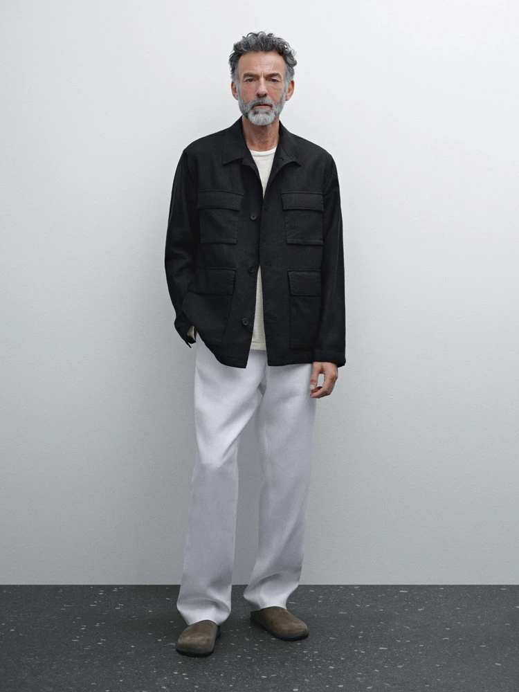 100% linen jacket with pockets